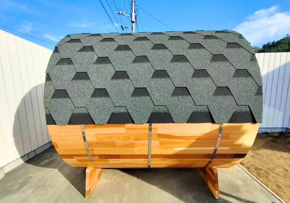 【バレルサウナ】Sタイプ 室内2名用/外椅子なし 1,500×1,800mm＜レッドシダー＞