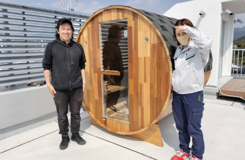 【チラー付き水風呂】円型 2名用＜レッドシダー＞