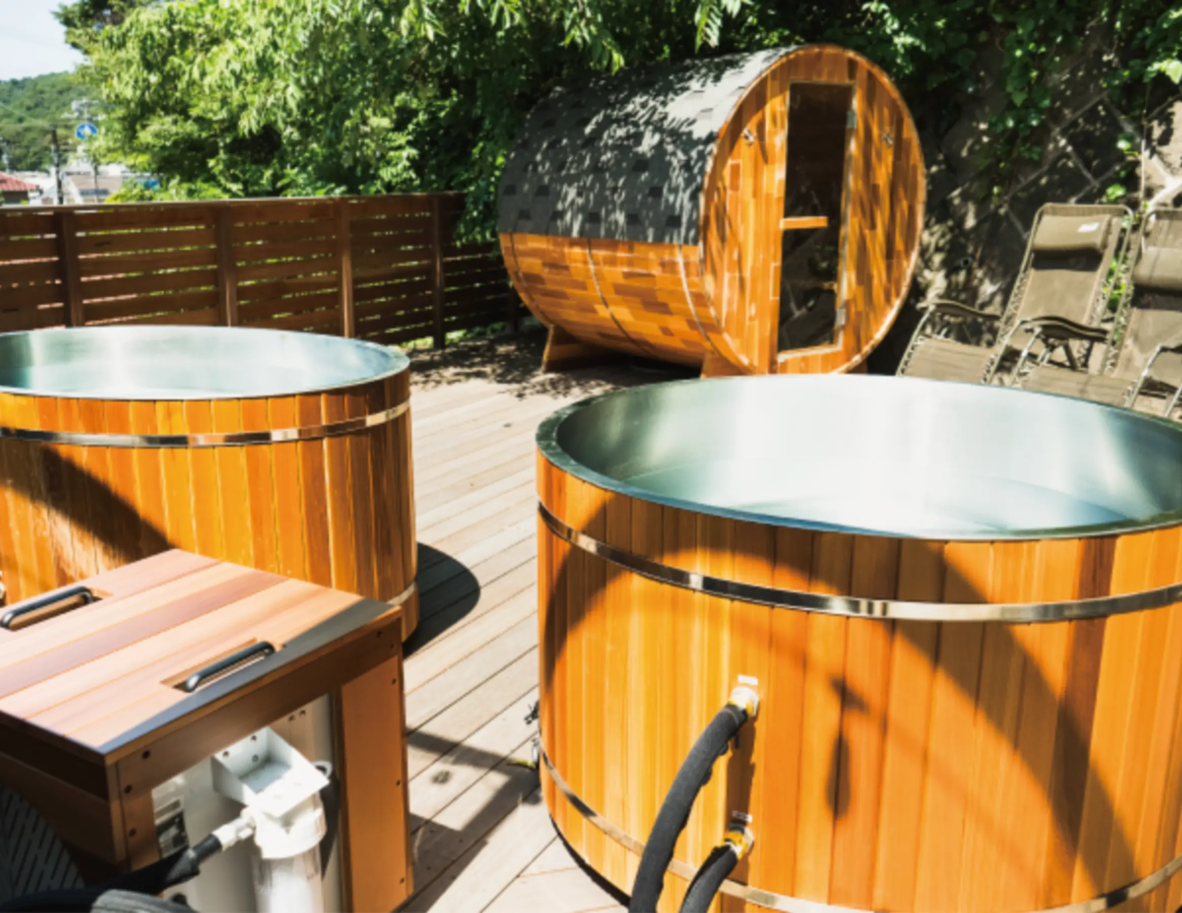 【チラー付き水風呂】楕円型1名用＜レッドシダー＞