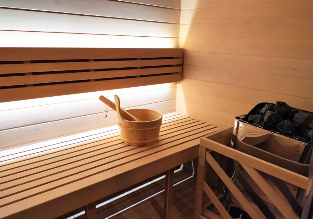 【ホームサウナ】ウッドデザインBタイプ 室内2名用 1,500×1,250×1,950mm＜ヘムロック＞