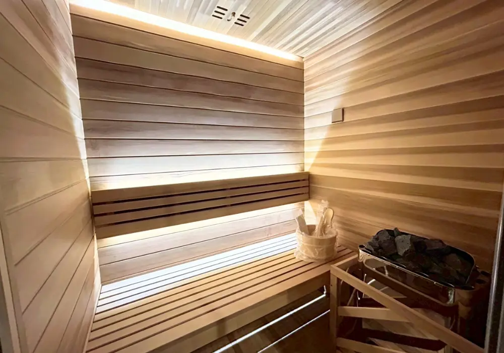 【ホームサウナ】ウッドデザインBタイプ 室内2名用 1,500×1,250×1,950mm＜レッドシダー＞