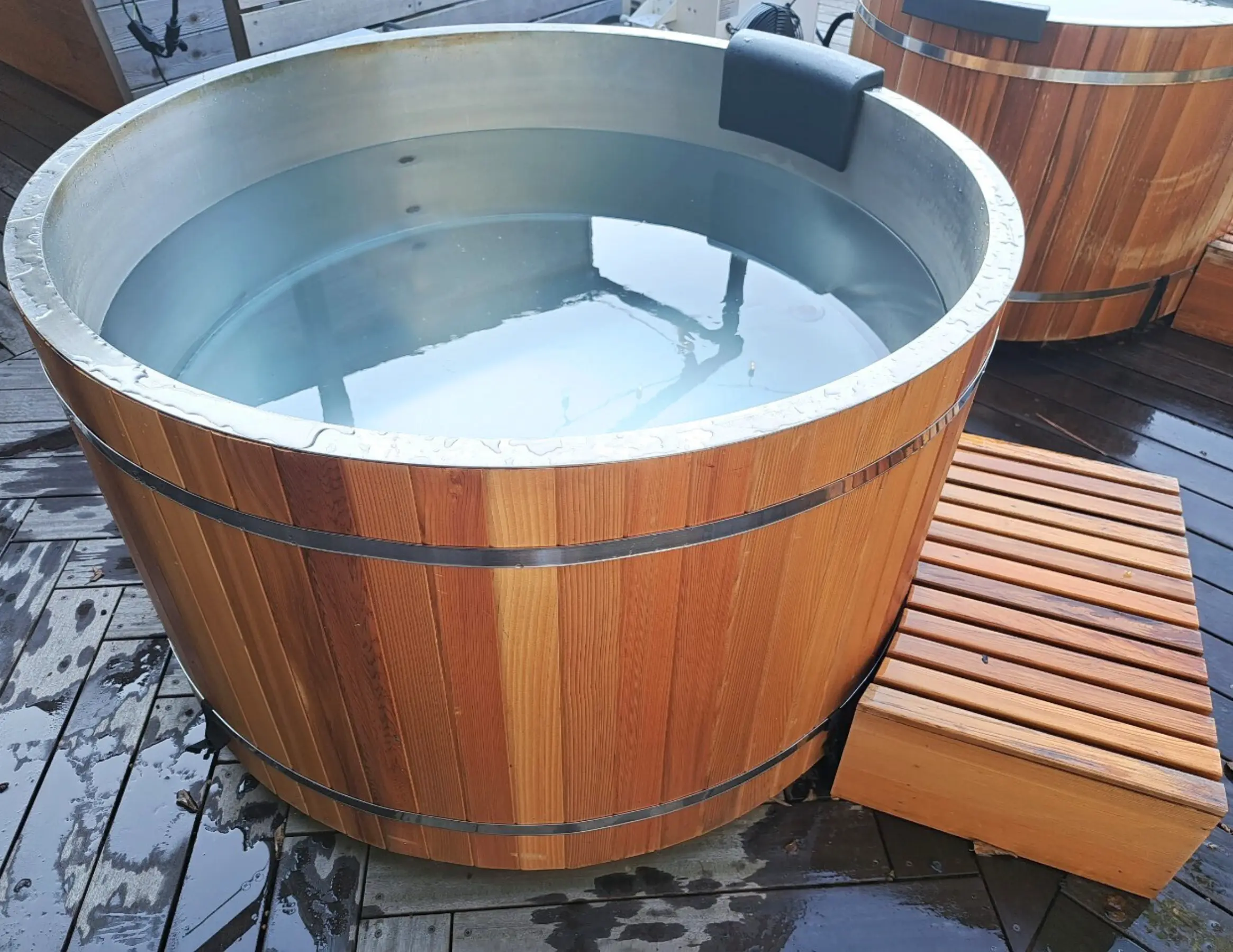 【チラー付き水風呂】円型2名用＜レッドシダー＞