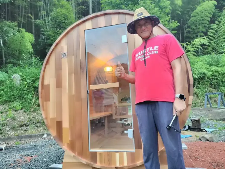 【別荘】バレルサウナ(室内4名用)導入事例＜兵庫県 別荘 F様＞