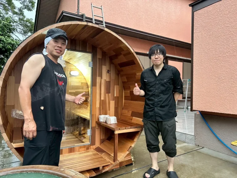 【自宅サウナ】バレルサウナ(室内4名用)導入事例＜千葉県 個人宅 Y様＞
